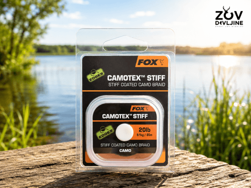 Camotext Stiff coated camo braid 20 lb 9.1Kg / 20m