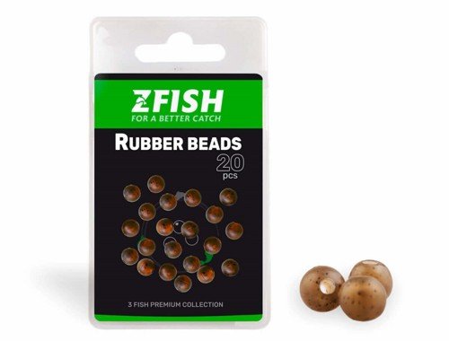 ZFISH Rubber Beads 20 pc 7mm