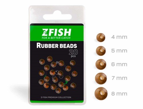 ZFISH Rubber Beads 20 pc 8mm - Slika 2