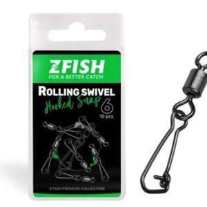 ZFISH Rolling Swivel & Hooked Snap