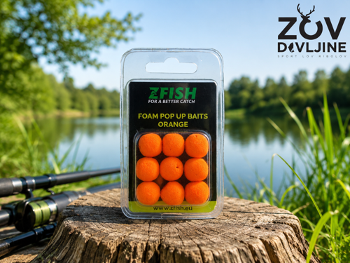 ZFish Foam POP up baits orange 15mm